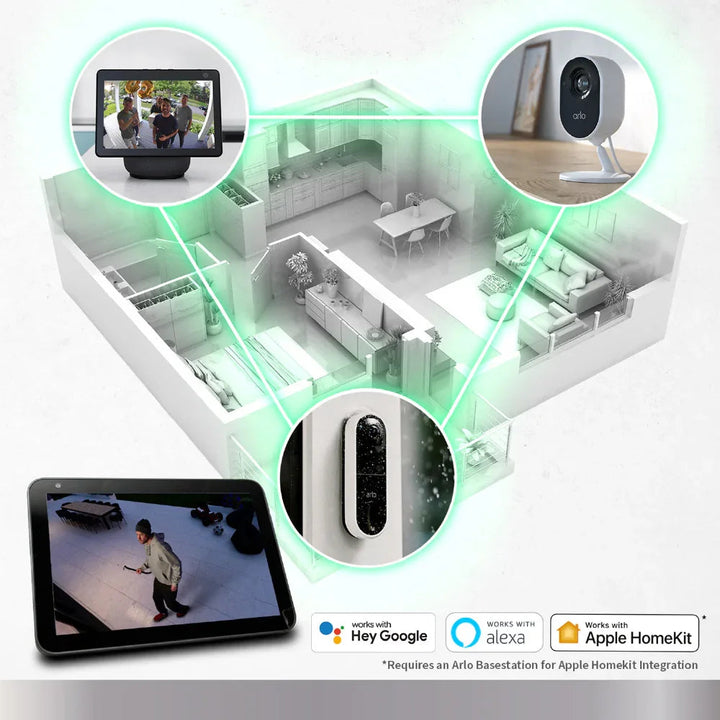 Arlo Pro 5 VMC4360P 2K Quad HD Wireless HDR Security Camera Bundle - 3 Camera