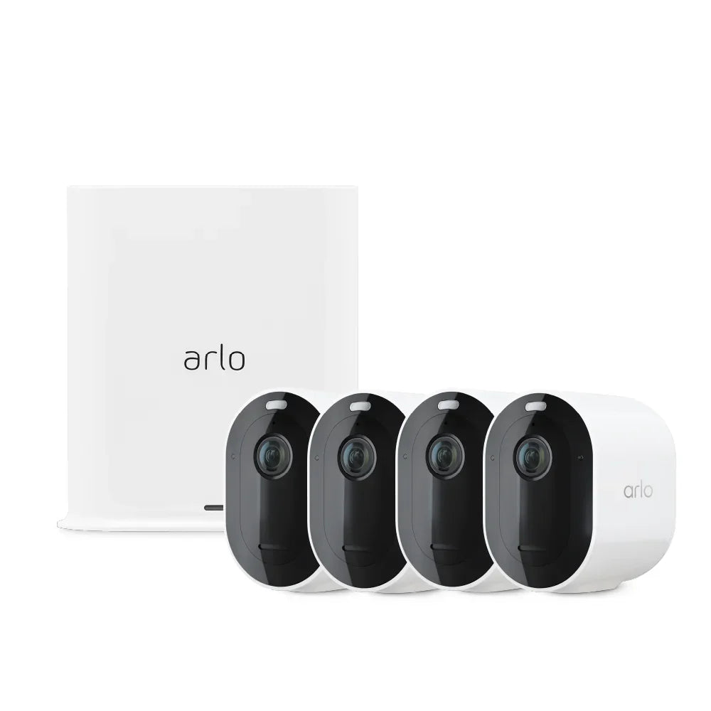 ARLO Pro 5 VMC4460P 2K Quad HD Wireless HDR Security Camera Bundle - 4 Camera