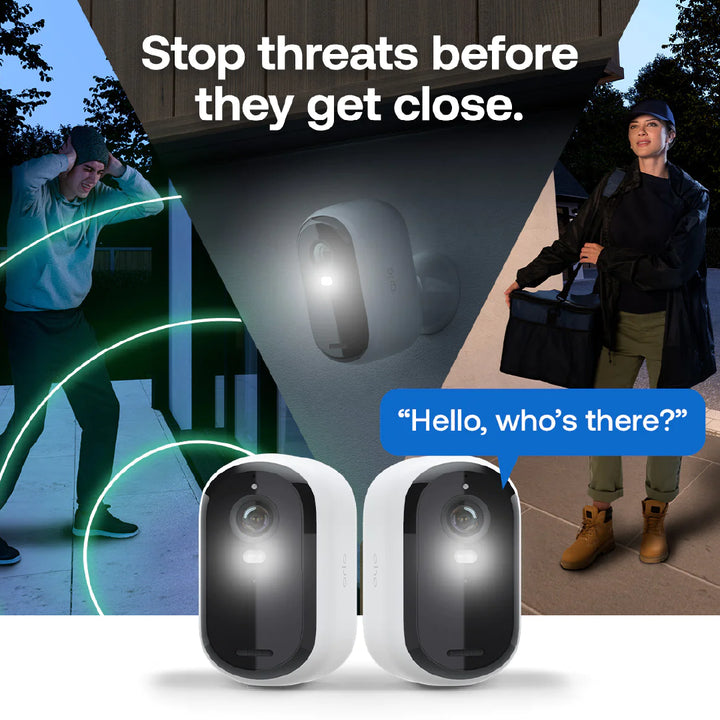 Arlo Essential 3 2K Outdoor Wireless Battery-Powered Security Camera With Spotlight - 2 Camera Pack