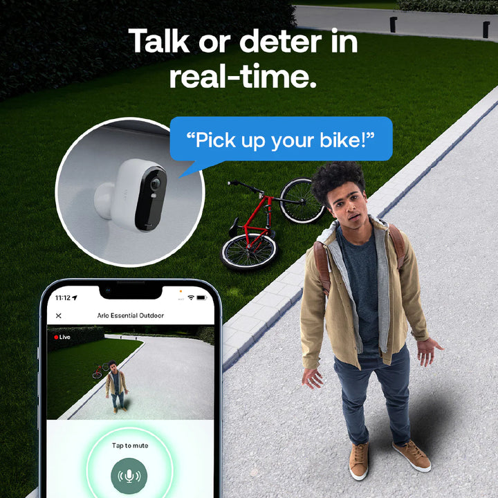 Arlo Essential 3 2K Outdoor Wireless Battery-Powered Security Camera With Spotlight - 2 Camera Pack