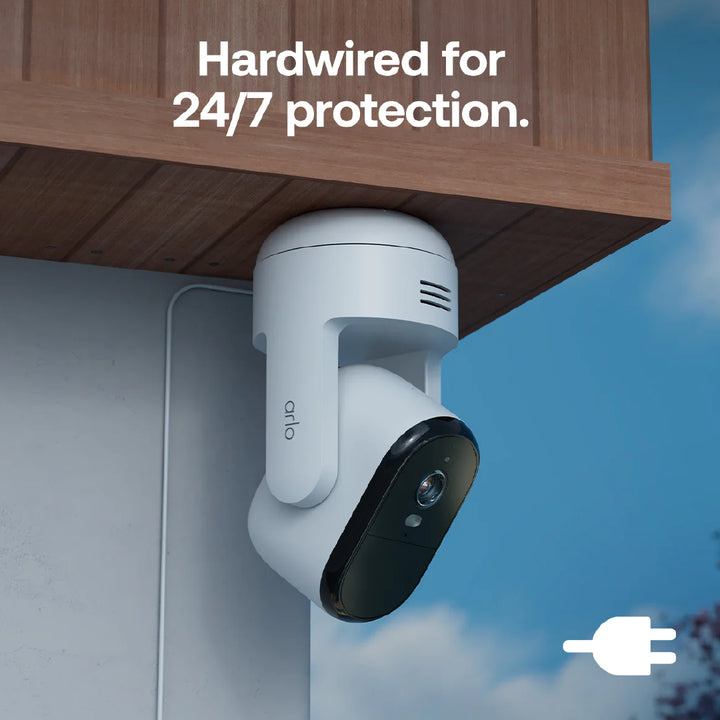 Arlo Essential 3 2K Pan Tilt Outdoor Wired Security Camera