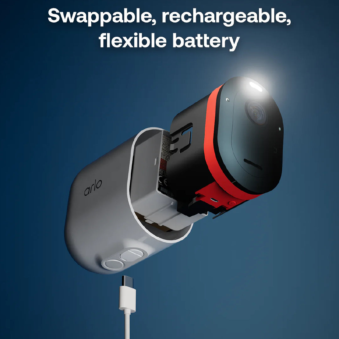 Arlo Pro 6 2K+ Outdoor Wireless Battery-Powered Security Camera With Spotlight - 2 Camera Pack