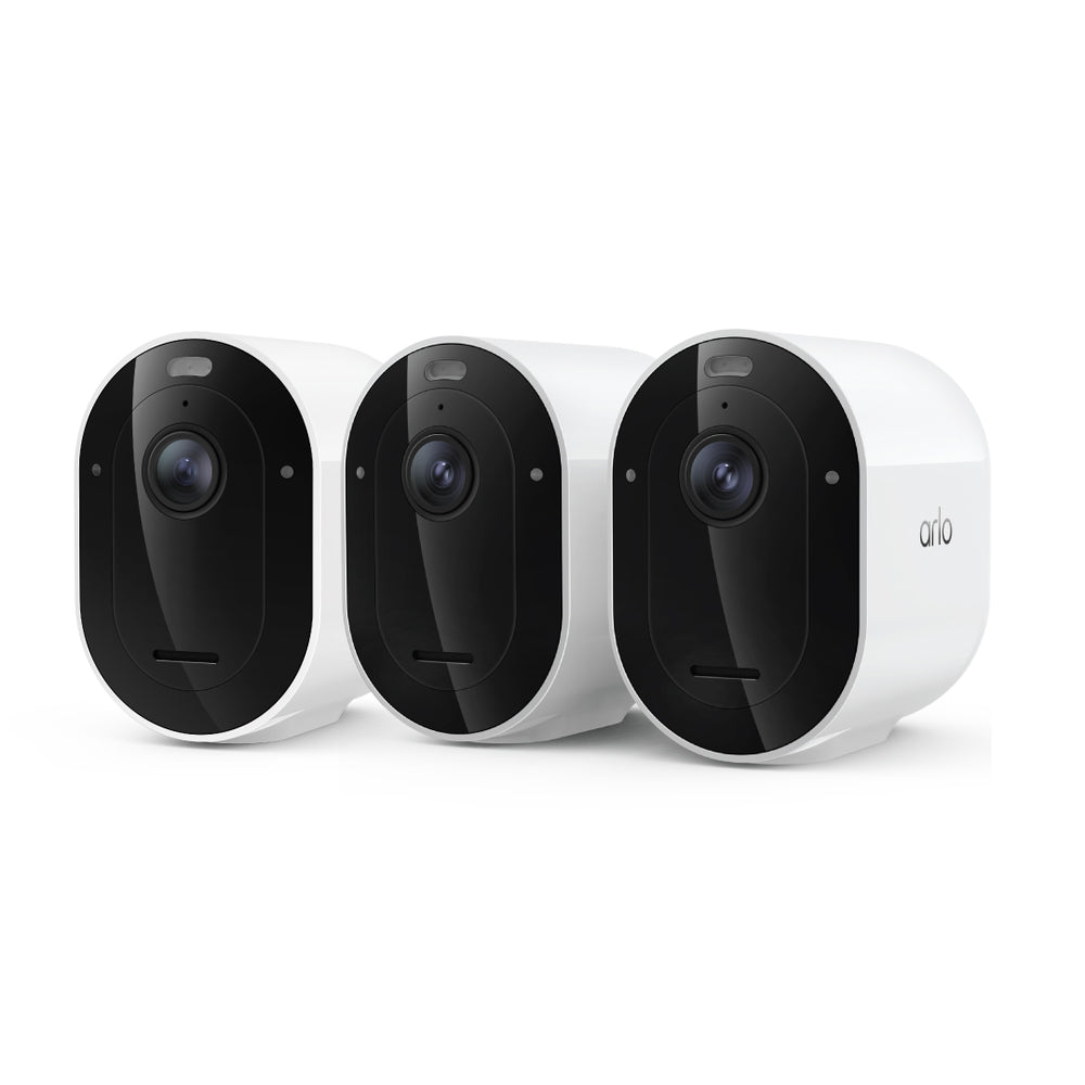 Arlo Pro 6 VMC4370P 2K+ Quad HDR Wireless Dual Band Battery-Powered Spotlight Outdoor Security Camera - 3 Cam