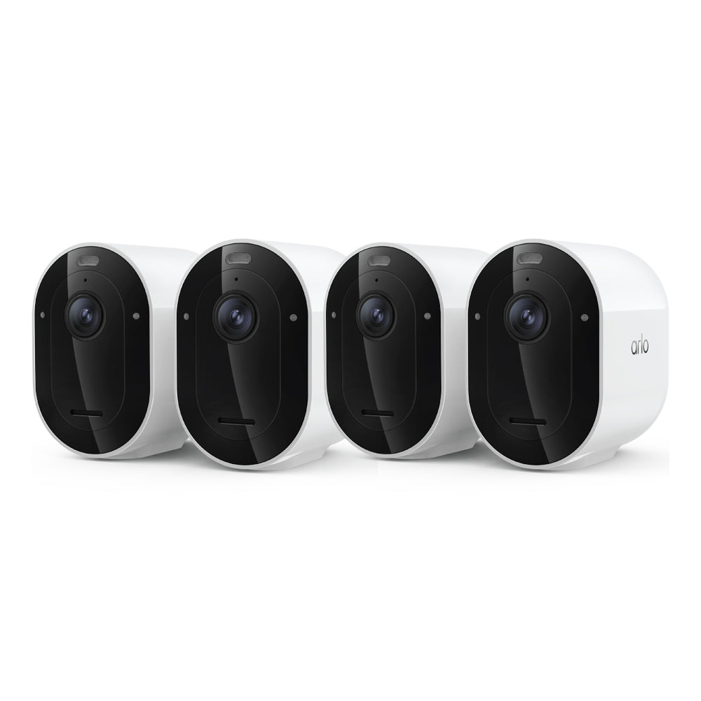 Arlo Pro 6 VMC4470P 2K+ Quad HDR Wireless Dual Band Battery-Powered Spotlight Outdoor Security Camera - 4 Cam