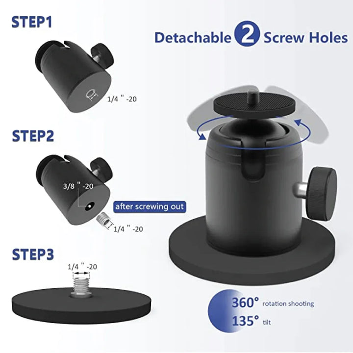 Magnetic Camera Mounting Base with Mini Ball Head - Kaira | Arlo Authorised Premium Reseller