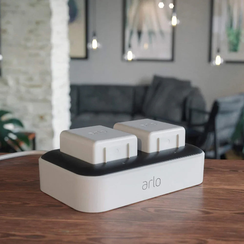 Arlo VMA5400C Dual Charging Station for Ultra 2/Ultra/Pro 4/Go 2 - Kaira | Arlo Authorised Premium Reseller